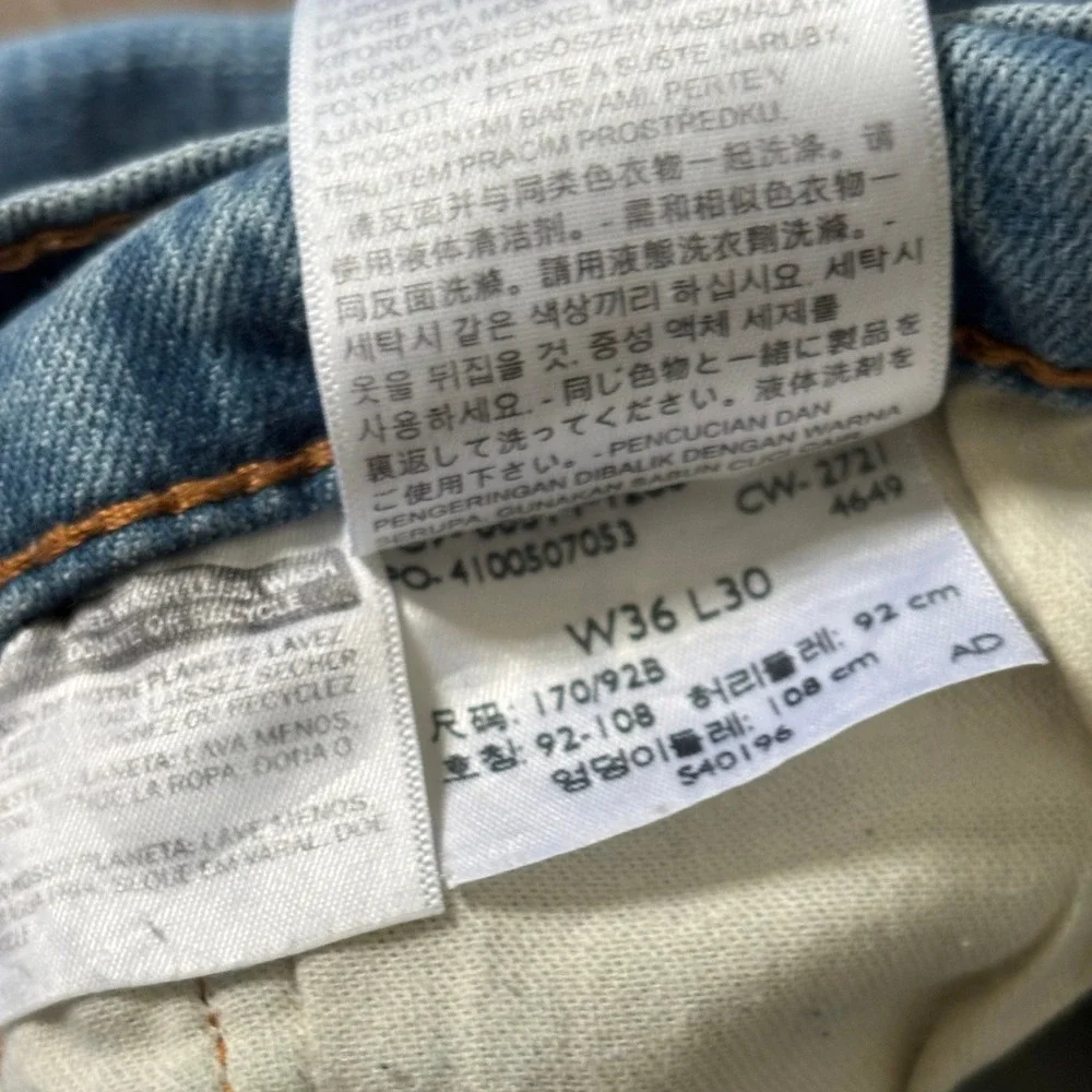 Levi's 514 Jeans Sz 36X30 Regular Fit Straight Leg